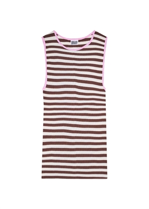 NPS tank top Kontrast Brown/Ecru/L.Pink Nørgaard På Strøget 